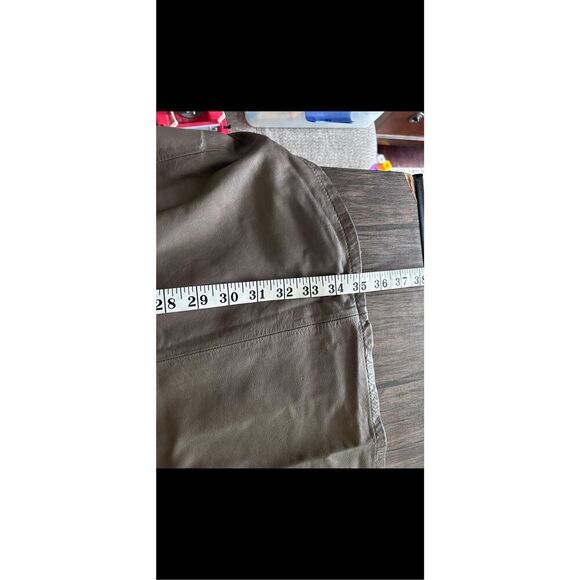 Joie Cap Sleeve Belted Kristalyn Leather Fit & Flare Mini Dress Taupe Large - Picture 11 of 11